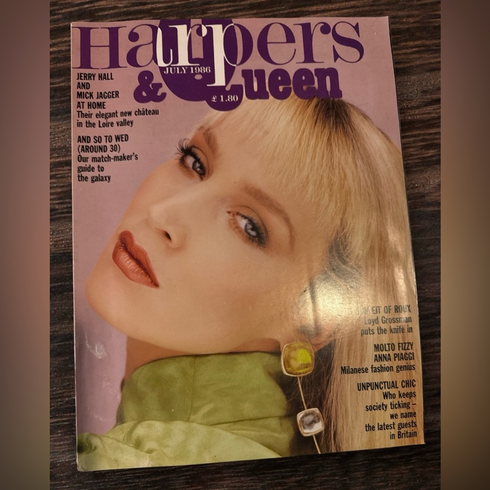 Fashion Magazine Purple and Green Cover Coffee Table Book